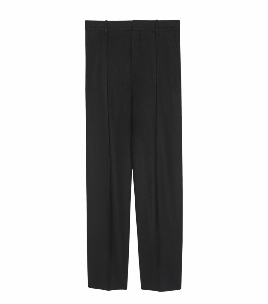 Men * | Cheapest Saint Laurent Wool-Blend Wide-Leg Trousers 1000 Chinos