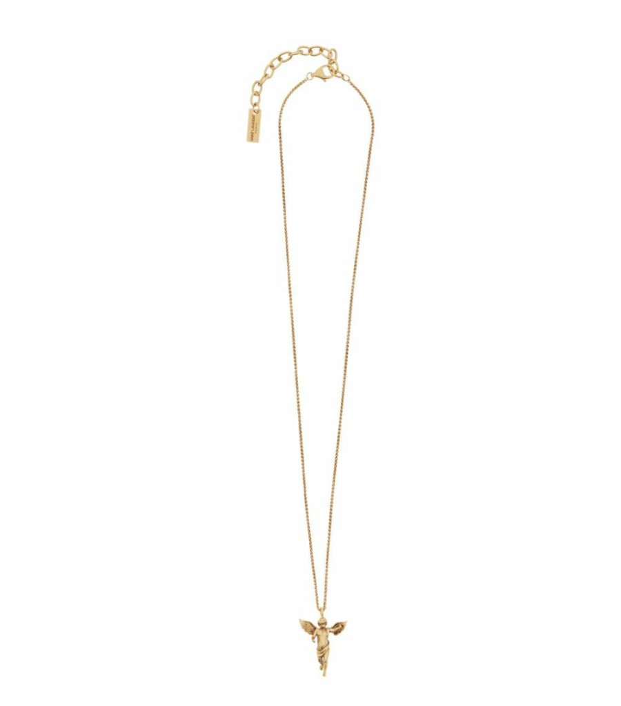 Jewellery & Watches * | Best Reviews Of Saint Laurent Angel Pendant Necklace 8069 Necklaces