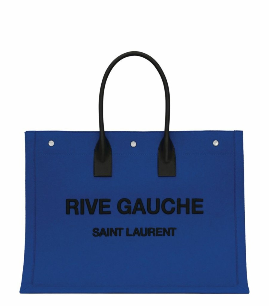 Men * | Cheapest Saint Laurent Large Rive Gauche Tote Bag 4363 Messenger Bags