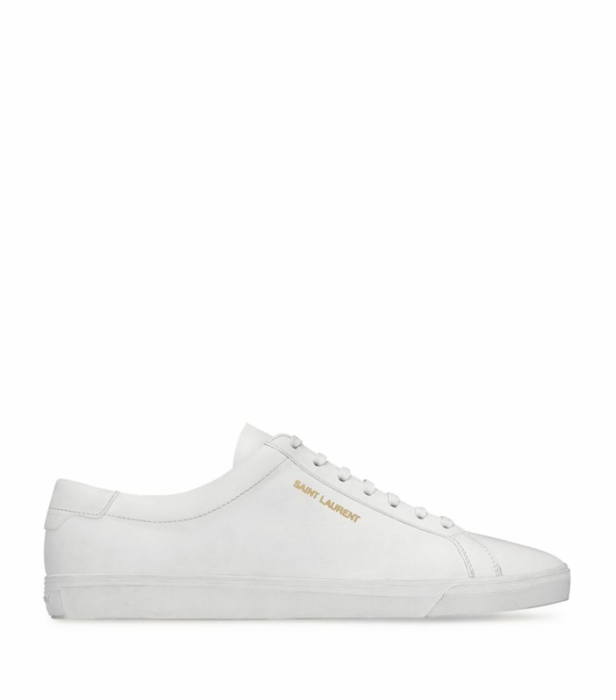 Men * | Discount Saint Laurent Leather Court Classic Andy Sneakers 9030 Slip-On Sneakers