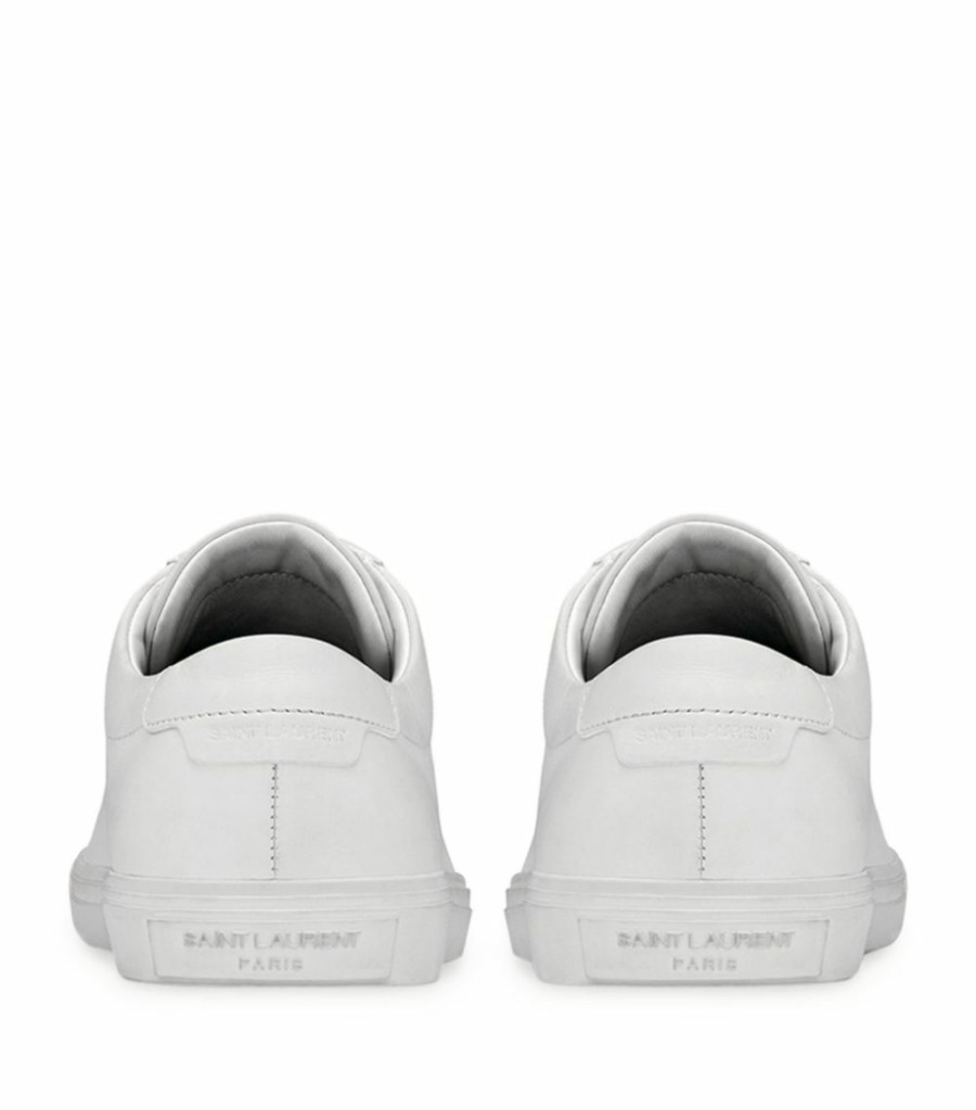 Men * | Discount Saint Laurent Leather Court Classic Andy Sneakers 9030 Slip-On Sneakers