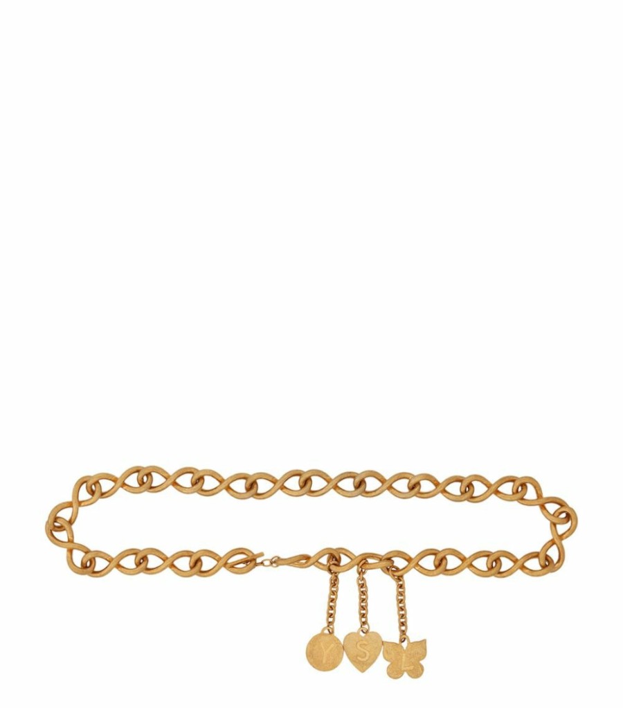 Women * | Budget Saint Laurent Chain Infinity Charm Belt 0506 Belts