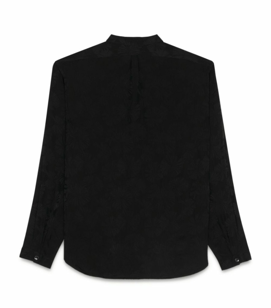 Men * | Buy Saint Laurent Silk Jacquard Shirt 1000 Formal Shirts