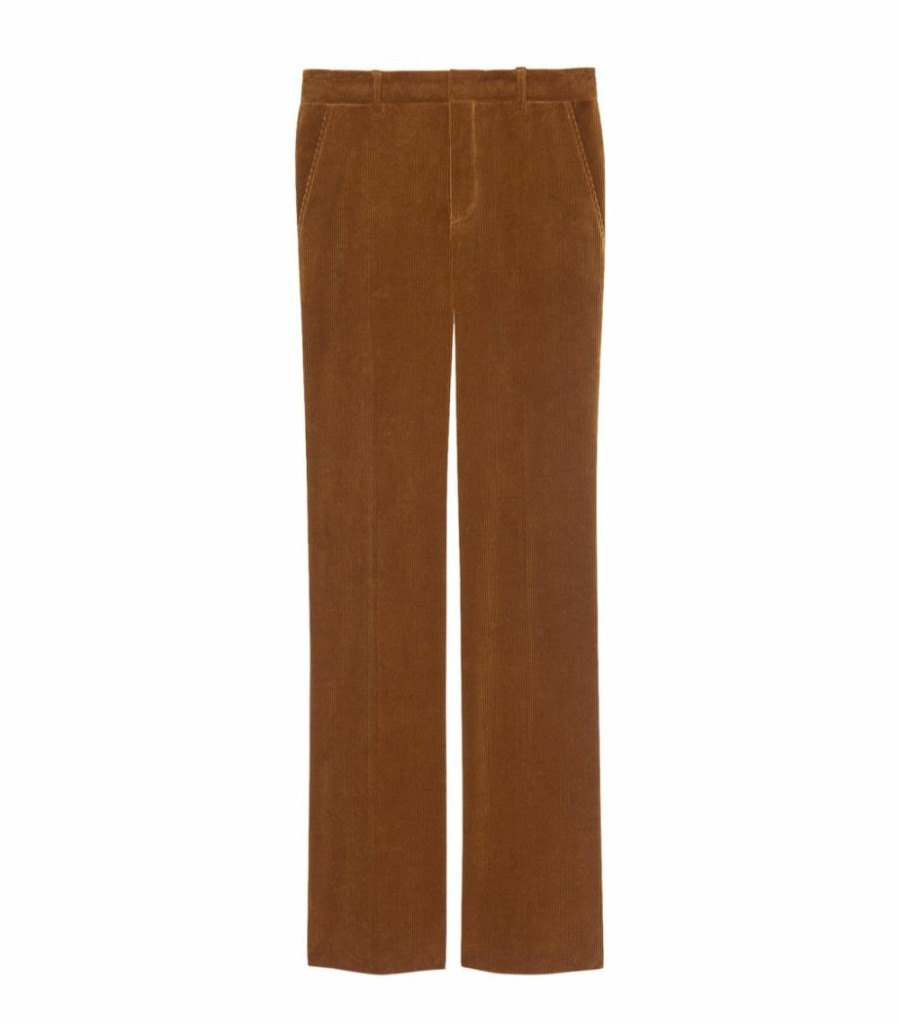 Women * | Coupon Saint Laurent Corduroy Flared Trousers 2121 Flared Jeans