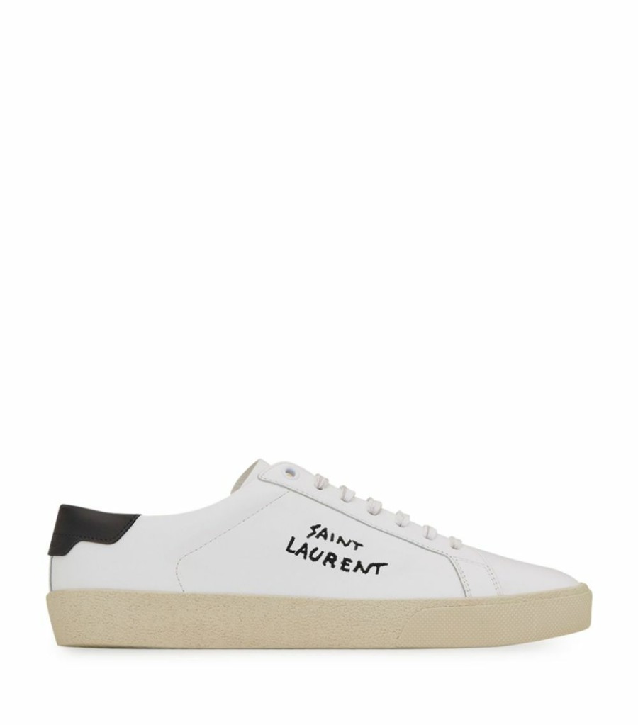 Women * | Top 10 Saint Laurent Leather Court Classic Low-Top Sneakers 9061