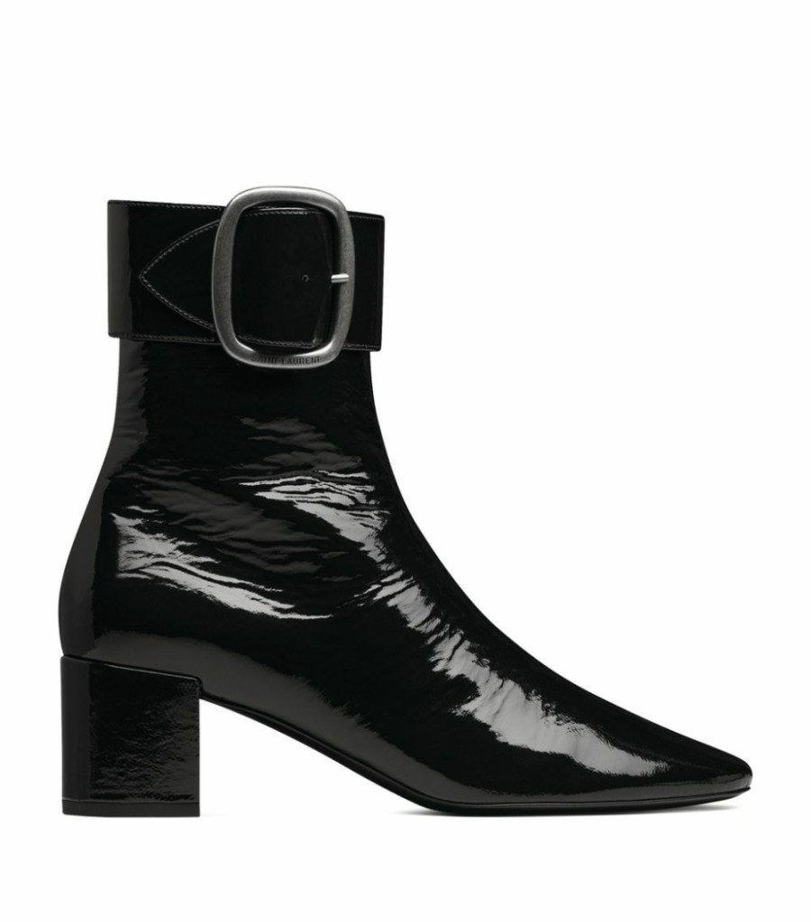 Women * | Best Reviews Of Saint Laurent Leather Joplin Ankle Boots 50 1000